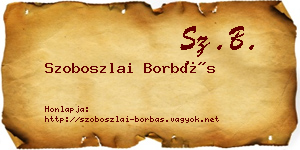 Szoboszlai Borbás névjegykártya